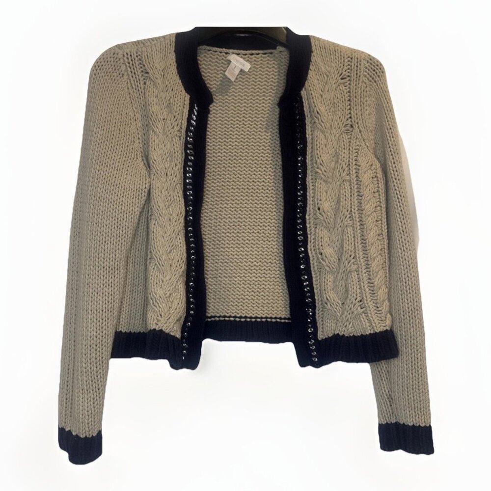 Chicos Women’s COLOR BLOCK CHAY Chic Open Front Cardigan Sweater Sz Med‎ (1)